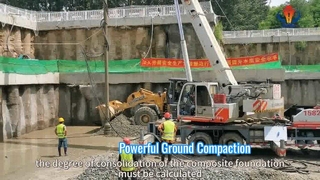 強力な地盤改良用バイブロフロート装置